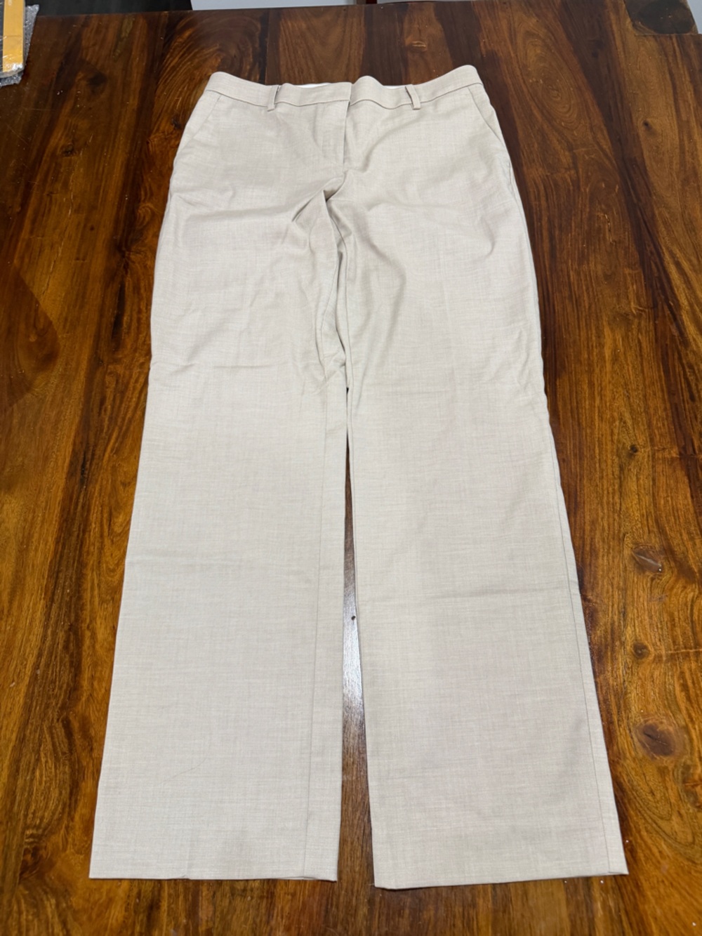 Ann Taylor Sophia Light Beige Straight Leg Dress Pant
